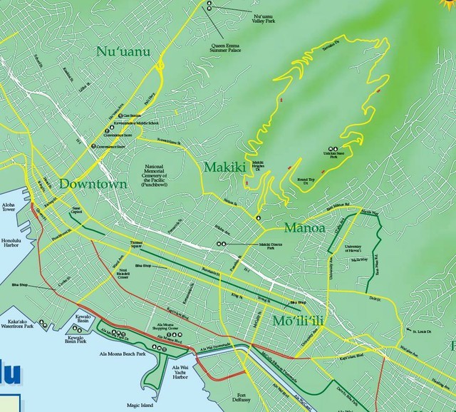 Downtown, Ala Moana to Waikiki Detail
